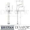Bristan Vantage Mixer without Waste Bathroom Tap Dimensions